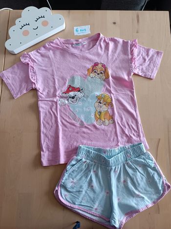 Pyjashorts ensemble pat patrouille 6 ans