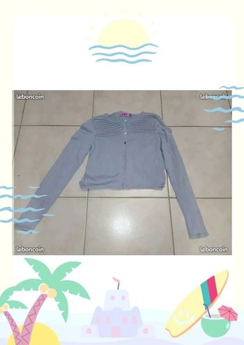 Gilet fille gris Kiabi 12 ans à boutons