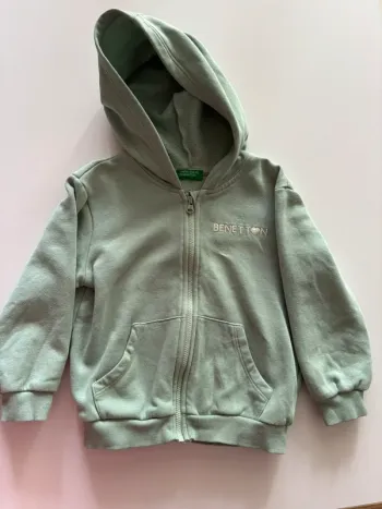 Sweat zippé à capuche 3 ans unisexe benetton