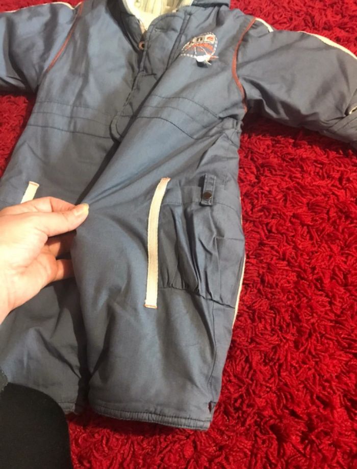 # combinaison chaude, veste hiver pour bébé 6 à 9 mois - photo numéro 8