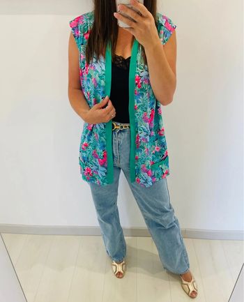 🌸Gilet vintage - sans manches - fleurie 🌸
