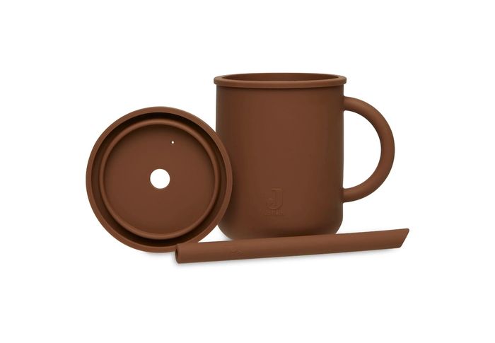 Gobelet paille silicone caramel 120ml dès 6 mois jollein neuf - photo numéro 3