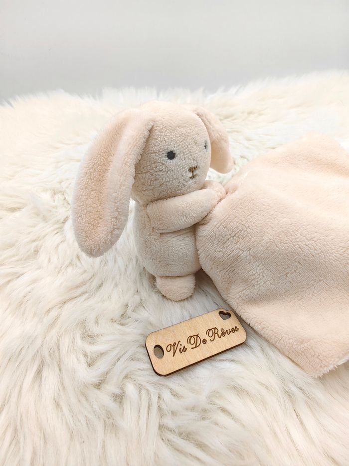 Doudou mouchoir Lapin Écru Maisons du Monde Valensole - photo numéro 2