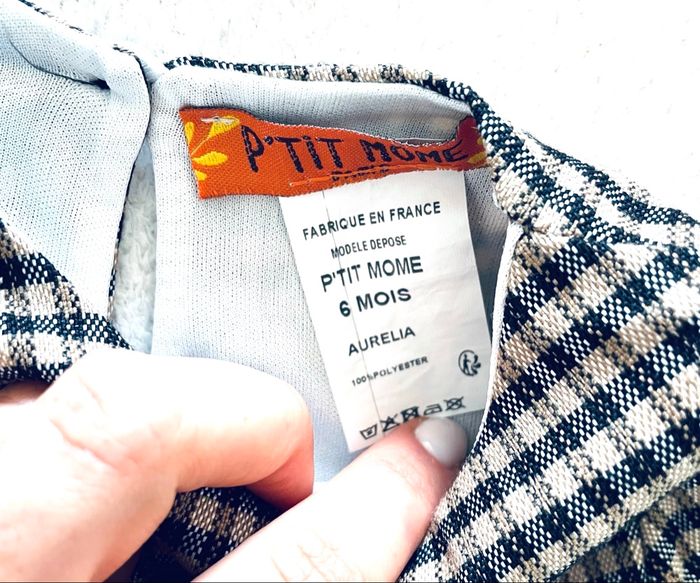 robe manches longues « P’tit môme » taille 6 mois - photo numéro 2