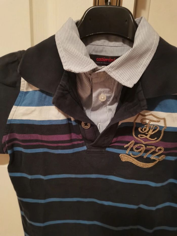 Polo manches courtes bleu marine - photo numéro 2