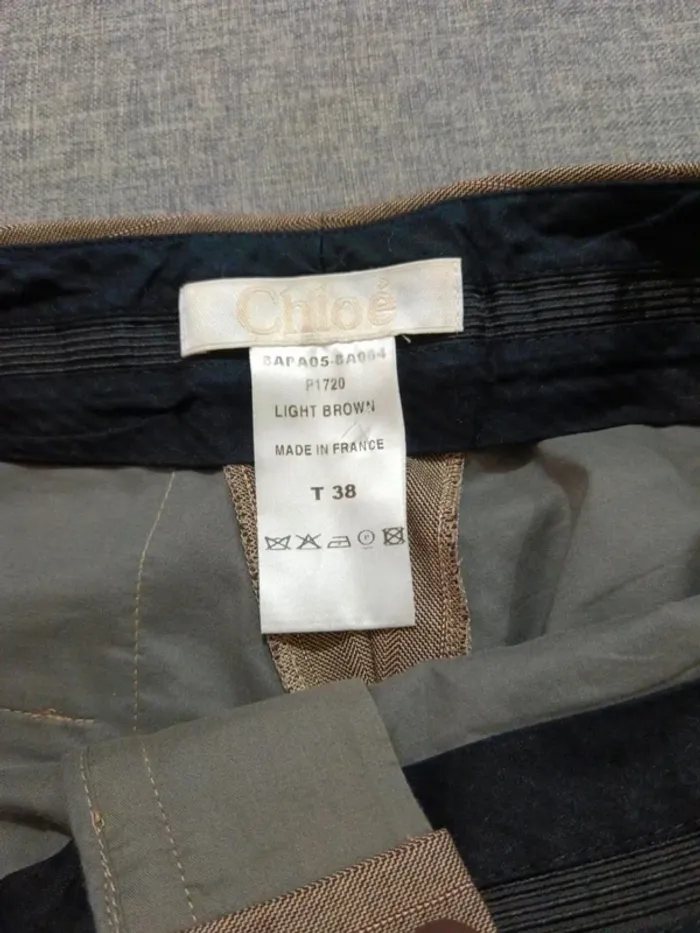 C47 pantalon marron Chloe 38 - photo numéro 3