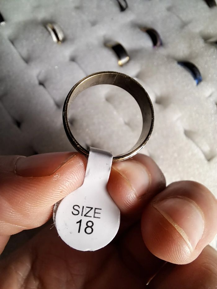 Bague acier inoxydable dorées - photo numéro 2