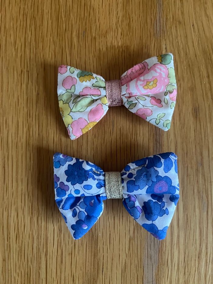 Lot. 2 barrettes en liberty - photo numéro 3