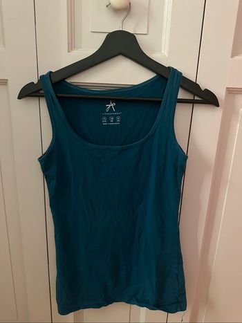 Débardeur basic strech bleu vert pétrole