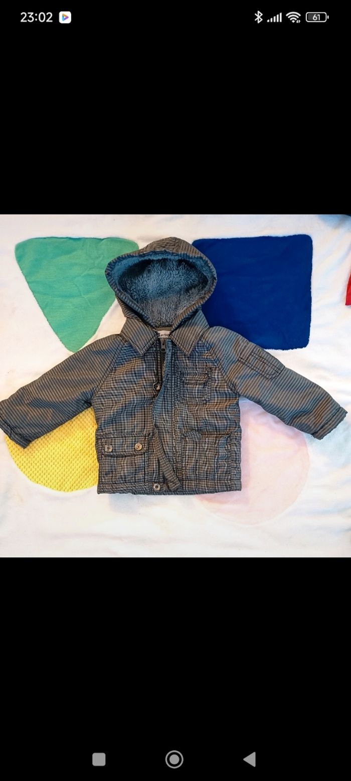 Manteau chaud doublé polaire 12 mois