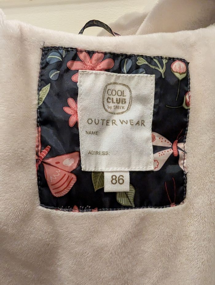 Manteau fille 18 mois noir fleurie - photo numéro 3