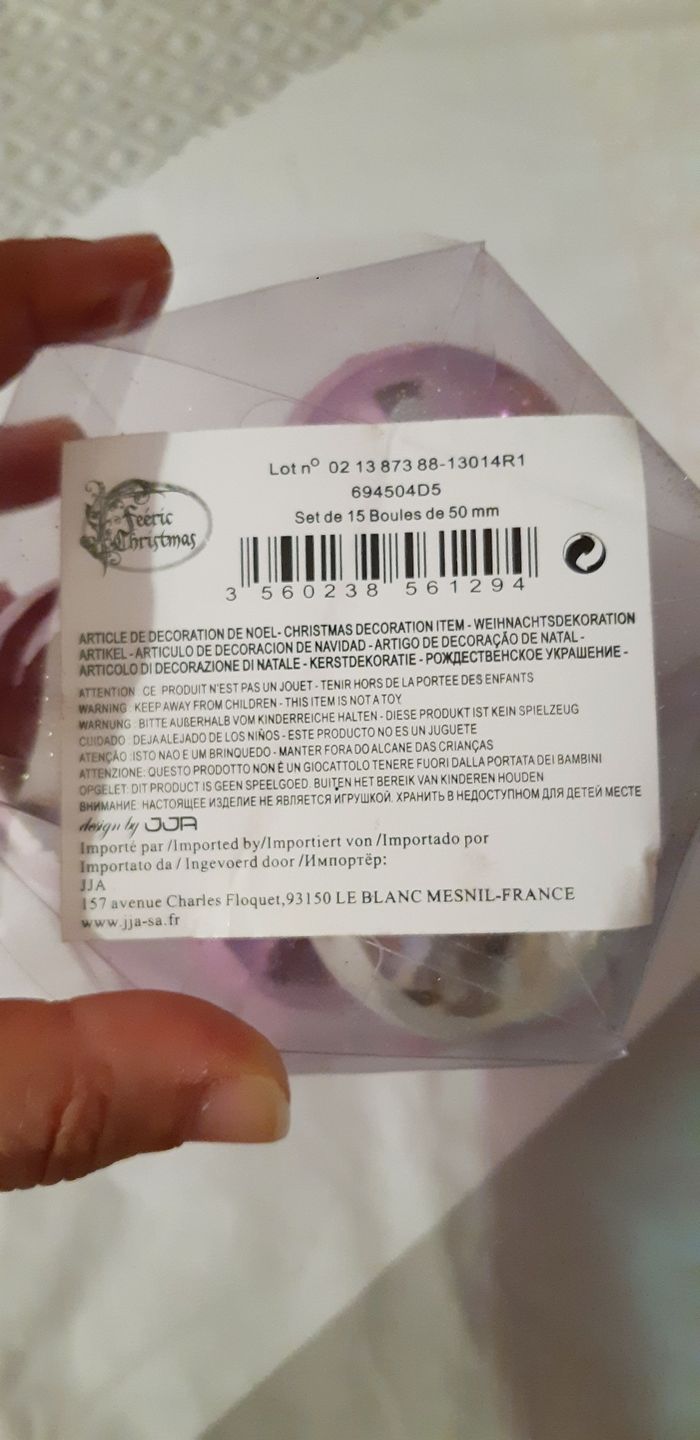 Boules de Noël roses et argent neuves - photo numéro 6