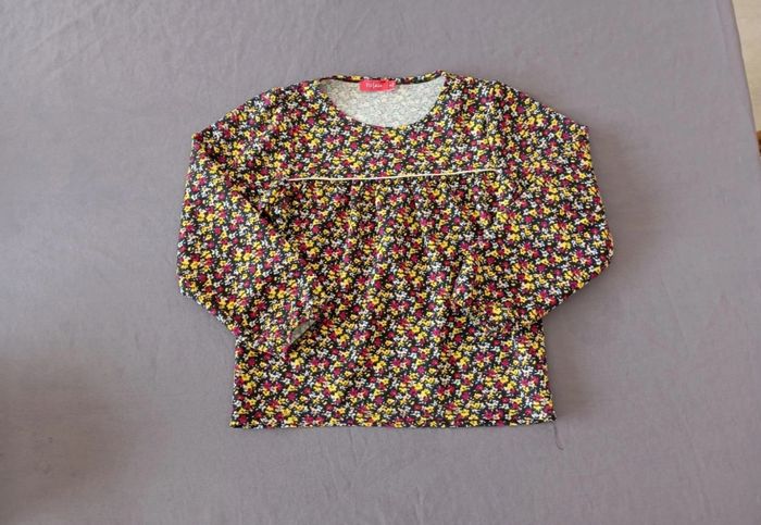 Blouse fleurie fille 8 ans
