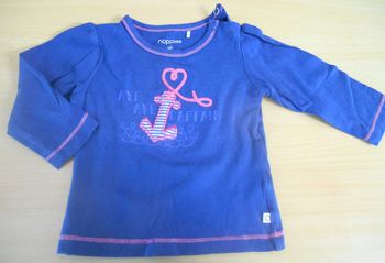 T-shirt fille manches longues 6 mois / Noppies