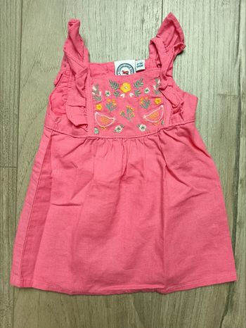 Robe neuve brodée 0-1 mois la compagnie des petits