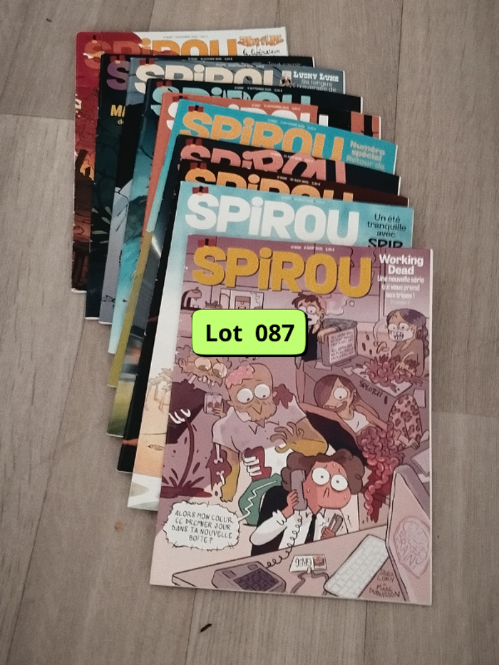 Lot de 10 BD magazines  SPIROU année 2024-25 L087