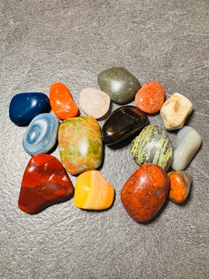 ⭐ Lot 330 g pierres roulées XL/L – Jaspe, Quartz, Sodalite, Aventurine – Idéal collection / lithothérapie - photo numéro 6