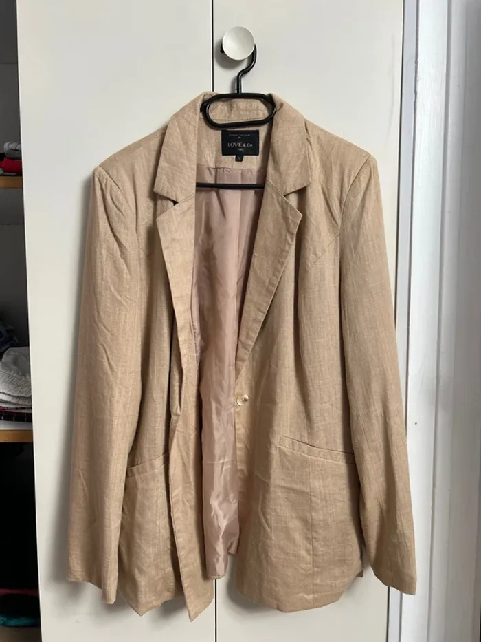 Blazer manche longues lin et coton