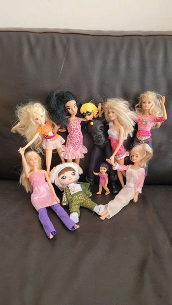 Lot poupée jouet fille Barbie Disney Miraculous Winx Club