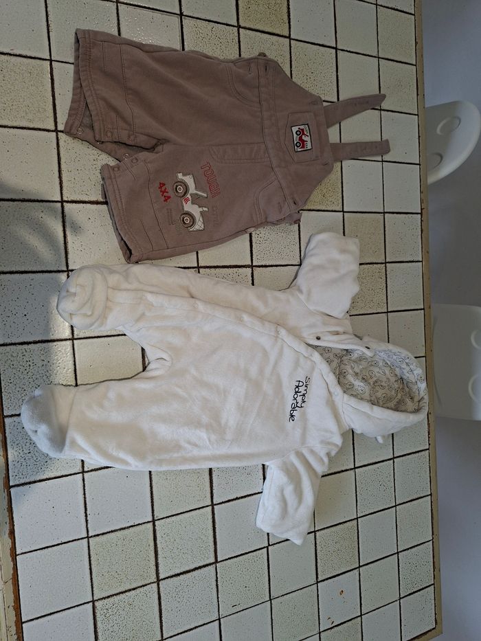 Combipilote 1 a 3 mois tout doux et chaud et salopette