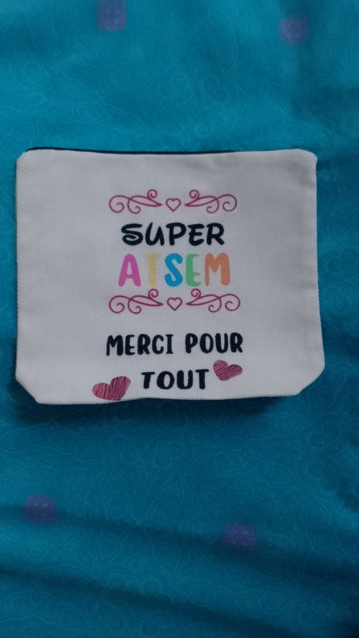 Trousse, pochette neuve super ATSEM merci pour tout - photo numéro 1