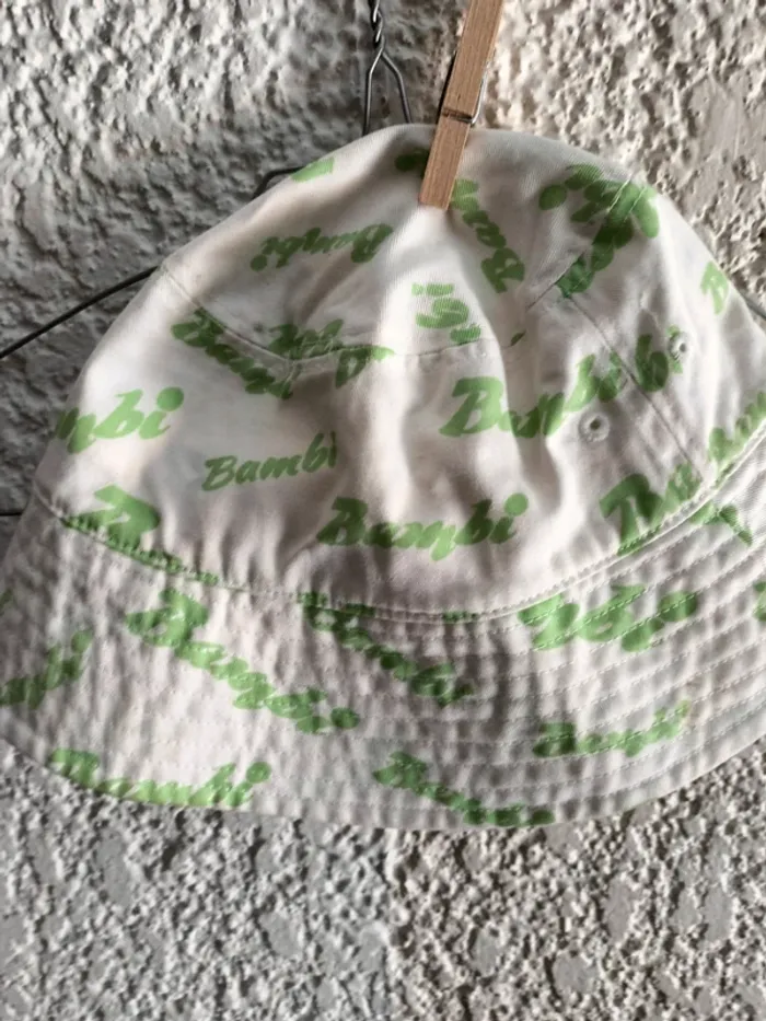 Bob blanc à motif vert taille 52/ 54 - photo numéro 2