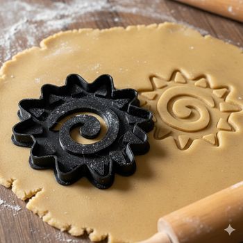Emporte-pièce Soleil Spirale 8 cm - Découpoir Pâtisserie Créative