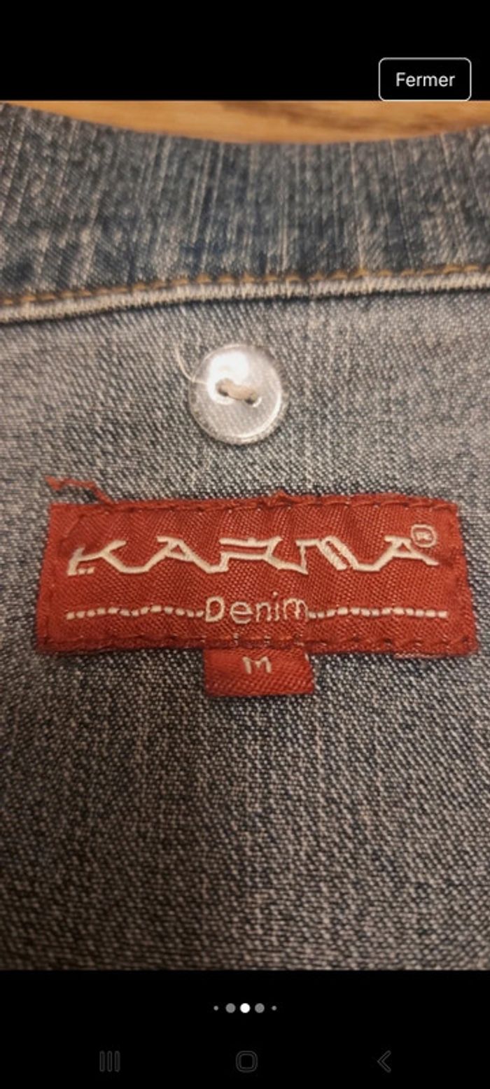 Veste en Jean bleu  Karma taille M - photo numéro 5