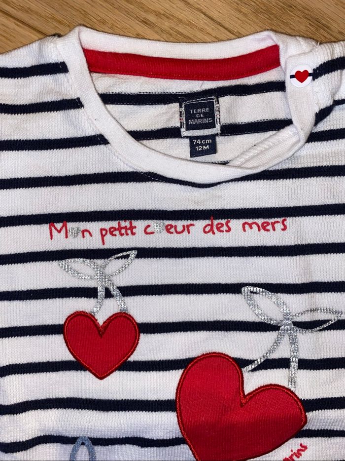 Robe en laine épaisse marinière – 12 mois - photo numéro 2