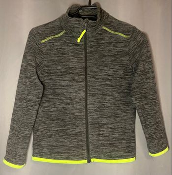 Veste/gilet à zipper »Tissaïa »gris et jaune fluo