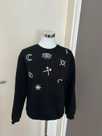 Rad sweat, pull sweat-shirt, noir, femme taille M