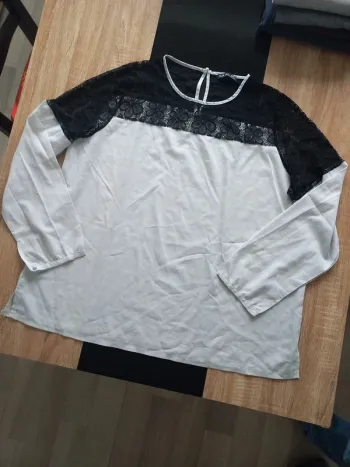 Tunique femme blanche et noir T54/56