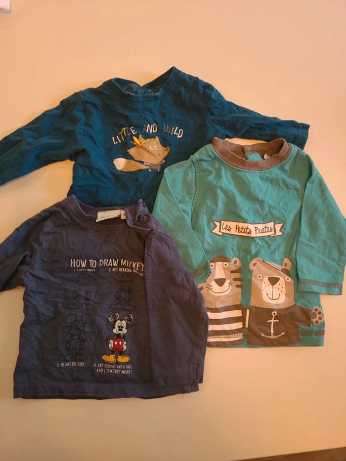 Lot de 3 hauts à manches longues