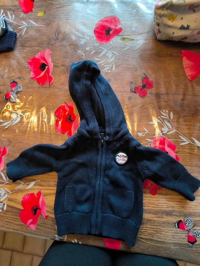 Pull à capuche zippé kimbaloo 1 mois