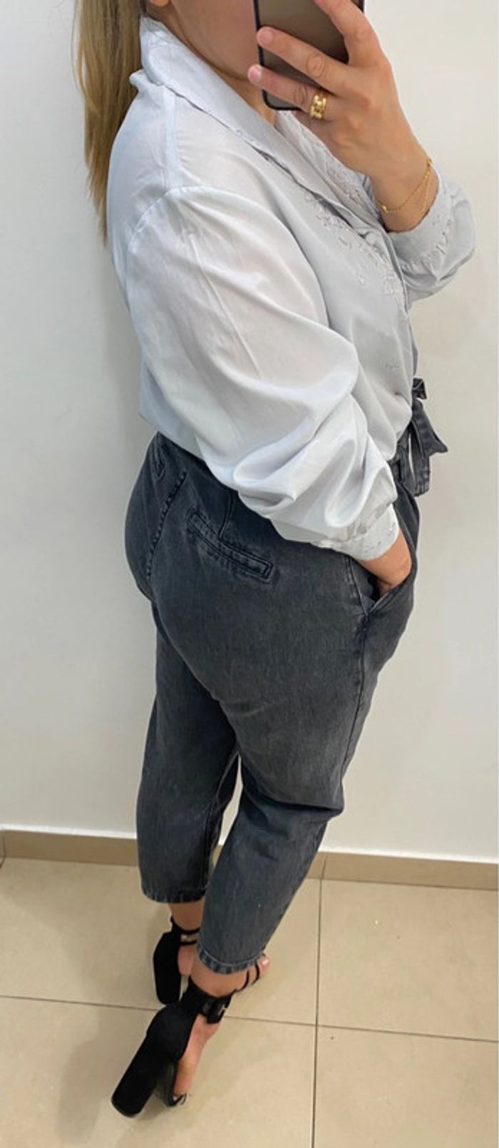 Chemise fluide brodée vintage Taille 42 - photo numéro 5