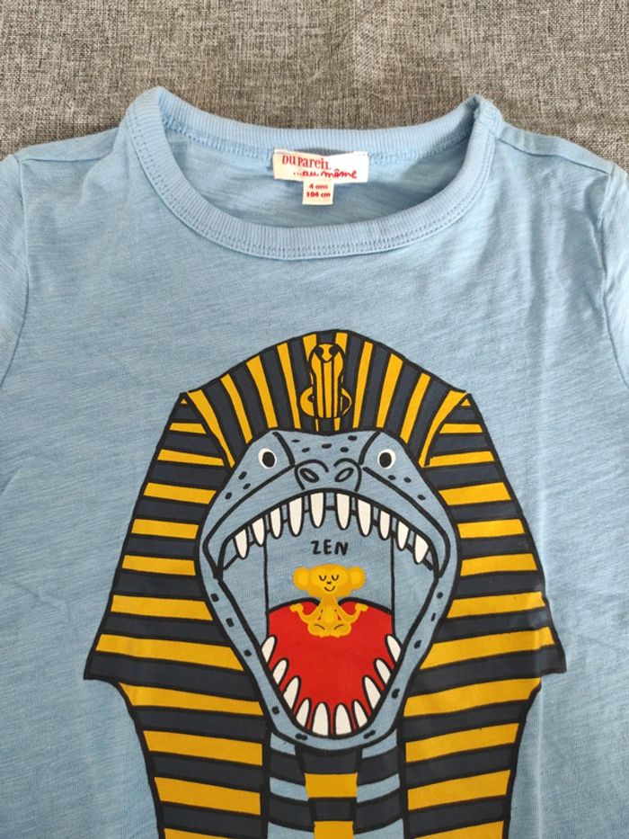 Tee-shirt pharaon serpent 🐍 4 ans DPAM - photo numéro 2