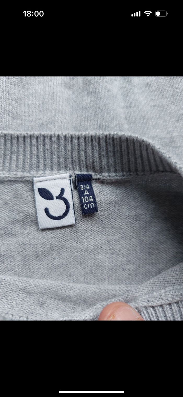 Pull  3 Pommes taille 3 / 4 ans - photo numéro 3