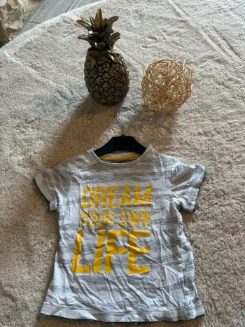 T-shirt garçon 3 ans zébré rêve ta vie