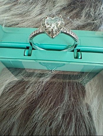 Bague argent cœur zirconium