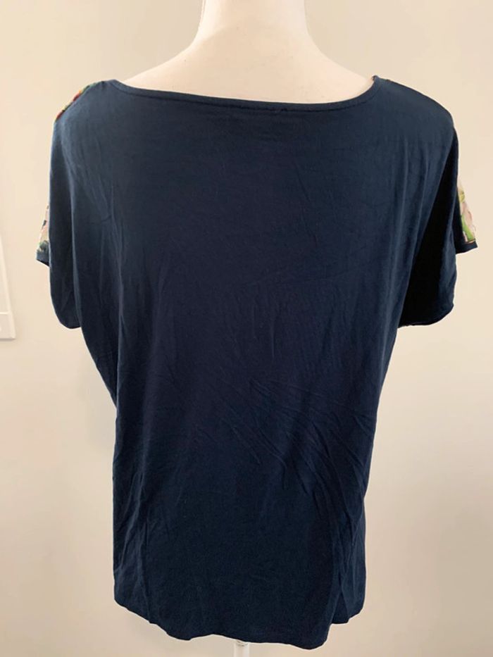Blouse fruits multicolore et bleu marine Bréal T3 40 L - photo numéro 6