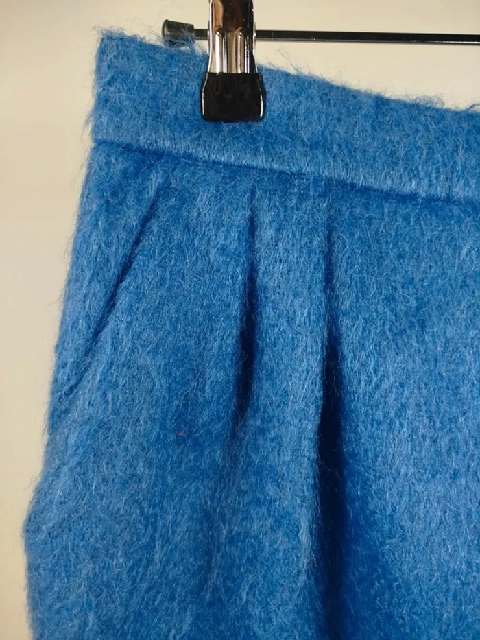 Jupe en laine bleu ciel MaxMara T40 - photo numéro 2