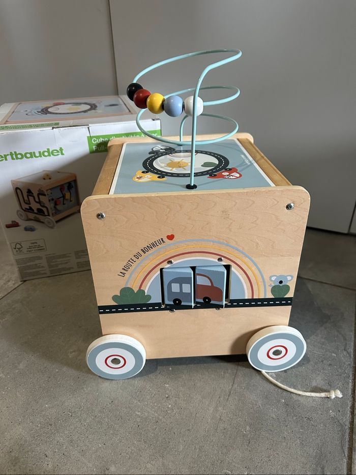 Cube multi activités vertbaudet bois mixte - photo numéro 4