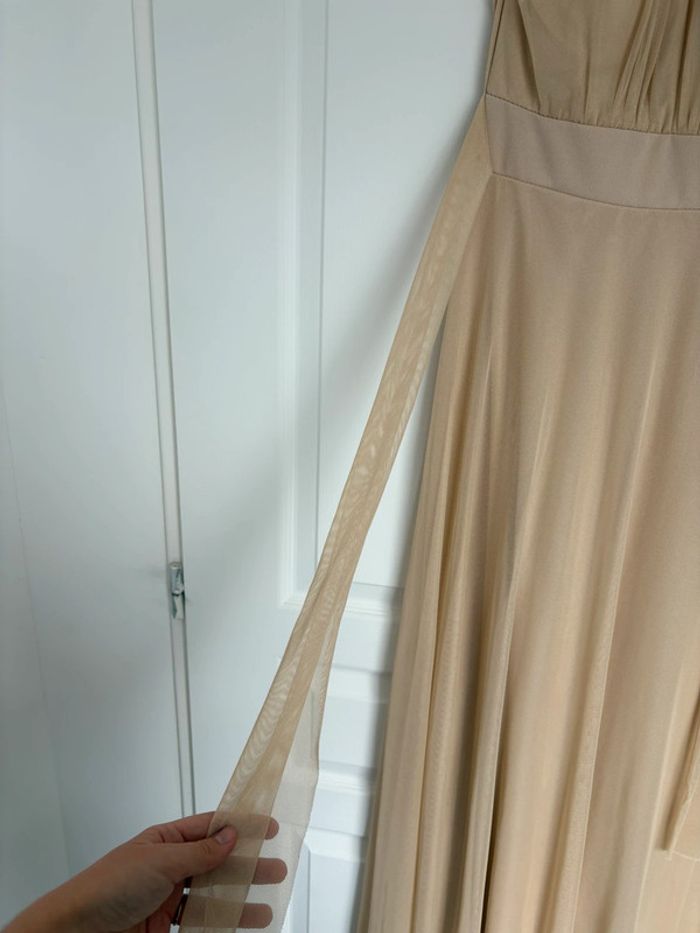 Robe longue de cérémonie tulle beige DS Sélection taille unique très bon état - photo numéro 2