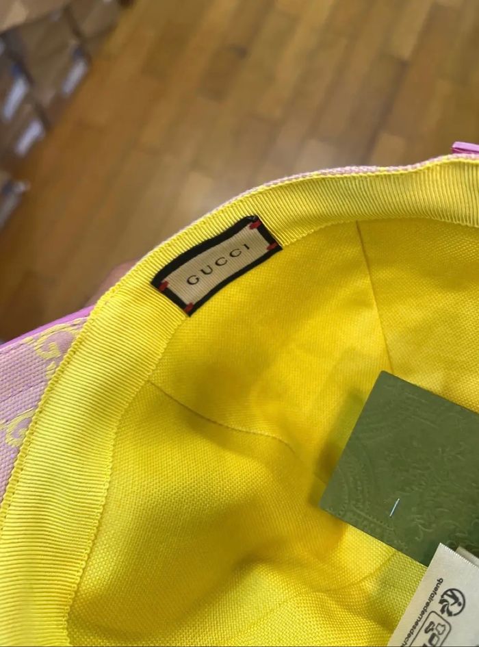 Casquette GG lilas jaune Gucci - photo numéro 4