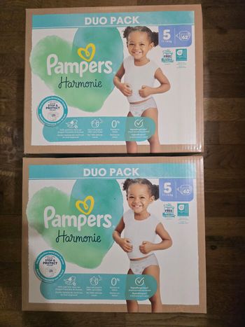 🌟 Pampers harmonie 2x62 couches Taille 5 (11 - 16 kg) 🌟