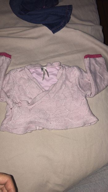 Gilet court/boléro pailleté 9M 71 cm