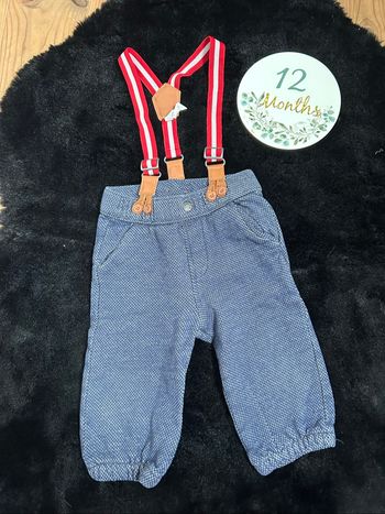 Pantalon à bretelles