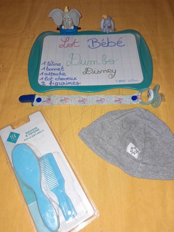 Lot cadeau naissance  Bébé Dumbo Disney bleu - photo numéro 2