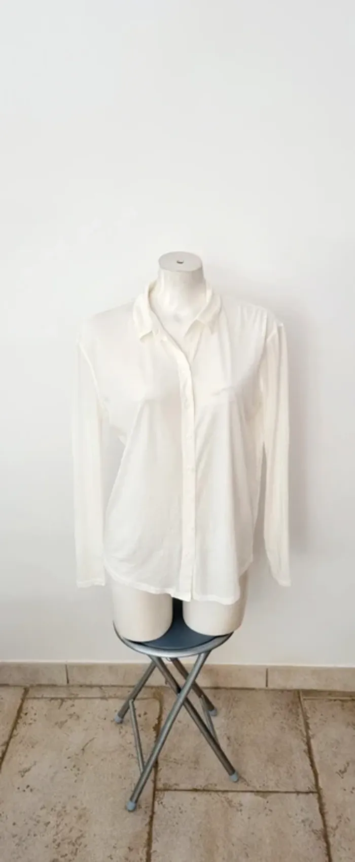Chemise Tee-shirt manches longues blanche écru the kooples sport 38