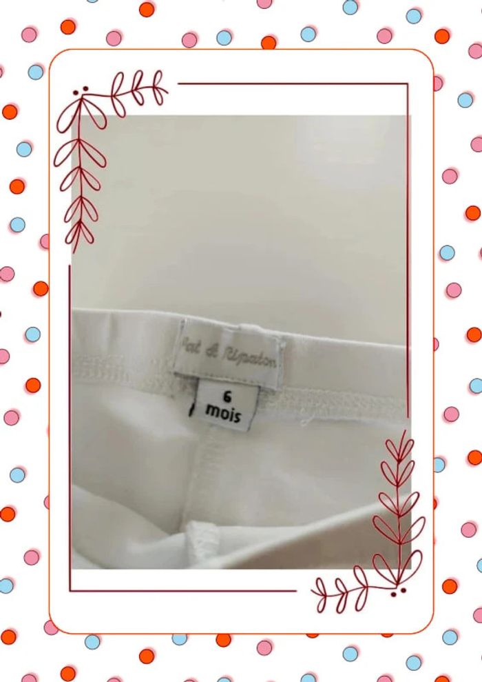 Legging blanc 6 mois - photo numéro 2